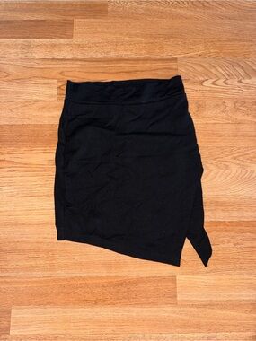 Forever 21 Black Mini Skirt with Asymmetrical Hem